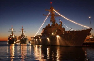 Sunset Cruise Navy Ship